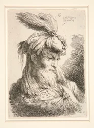 Figure Facing Right, from the Series Small Studies of Heads
