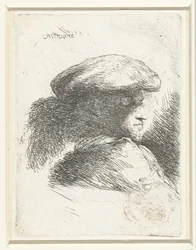 Head of a Young Man with a Plumed Hat (series title: Small Study of Heads with Oriental Headdresses)