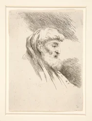 Old Man with Long Beard, in Profile, Turned to the Right, from the Series Les petites têtes d