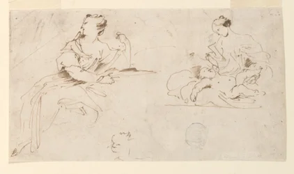 Seated Woman, Mother and Child
