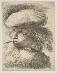 Young Man with a Trumpet Facing Left, from the series of Small Heads in Oriental