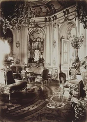 The Stroganov Palace in Saint Petersburg. Oval Living Room, 1860s