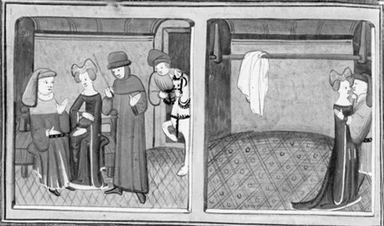 The Decameron, Francesco Vergellesi allows Zima to speak with his wife; Zima and Francesco