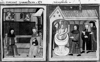 Decameron, Giannotto Converts the Jew Abraham; Baptism of Abraham. First Day, Story 2
