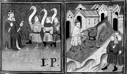 Decameron, Solomon pronounces his judgment; Joseph and Melissa must cross the Goose Bridge. Ninth day, story 9
