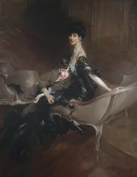 Consuelo Vanderbilt, Duchess of Marlborough, and Her Son, Lord Ivor Spencer-Churchill