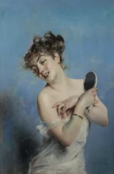 Young Woman in Déshabillé, The Toilette, c. 1880