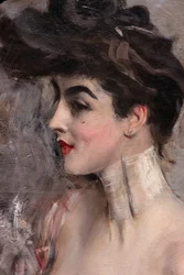 Madame X with a Pearl Collier (detail)