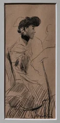 Sitting Elegant Woman