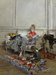 Young Woman Crocheting