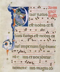 Ms 561 Page with Historiated Initial 