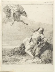 Angelica Bound and about to be Devoured by the Sea Monster