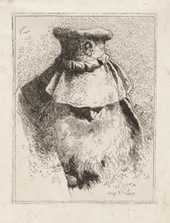 Elderly Man with a Large Hat, from the Collection of Heads