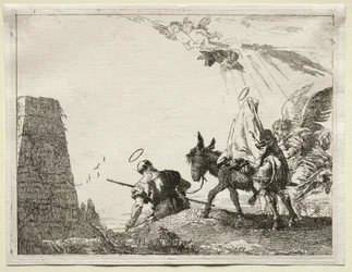 Flight into Egypt: The Holy Family Passing Near a Pyramid