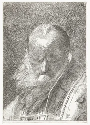 Cleric with Bald Head in Chasuble (series: Collection of Heads)