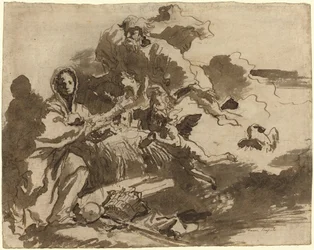 God the Father and Angels Adoring the Madonna and Child
