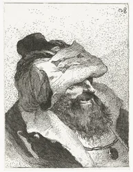 Man with Hat with Turned Brim