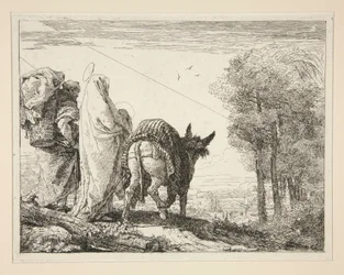 Mary Holding her Child in her Arms, from the series Picturesque Ideas on the Flight into Egypt