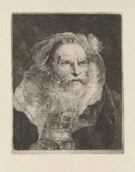 Old Man Meditating, from the Raccolta di Teste (Collection of Heads)