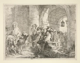 The Arrival of the Holy Family at the Gate of a Town, from the Series Picturesque Ideas on the Flight into Egypt