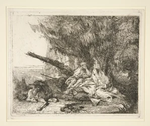 The Rest on the Flight into Egypt, from the Series Picturesque Ideas on the Flight into Egypt