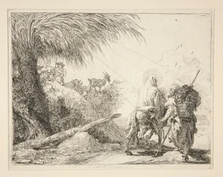 The Virgin, Mounted on the Donkey and seen from the Back, from the series Picturesque Ideas on the Flight into Egypt