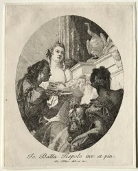 Three Women Presenting Gifts of Marc Anthony to Cleopatra