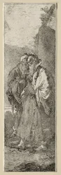 Two Old Men in a Landscape
