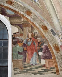 Representation of the dispute between St Catherine of Alexandria and the pagans