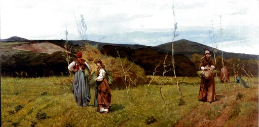 Peasant Macchiaiole in the Fields During Harvest