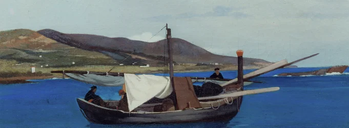 The Punta di Romito with fishing boat