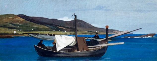 Tip of Romito with Boat and Fishermen
