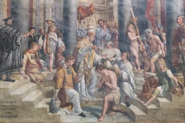 The Baptism of Constantine (detail), Room of Constantine
