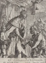 Saint Louis Giving Alms to the Poor