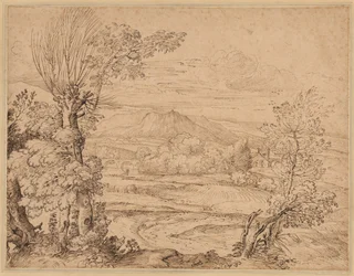 Landscape with a River and Aqueduct, mid 1600s