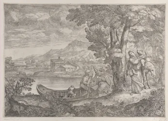 Landscape with the flight into Egypt, 1626-80