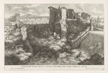 Landscape with Waterfall and Temple of the Tiburtine Sibyl in Tivoli