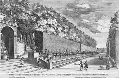 The Double Terrace of One Hundred Fountains at Villa d
