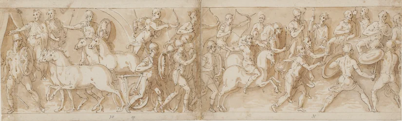 32 Copies after Marcus Aurelius Column, Piazza Colonna in Rome