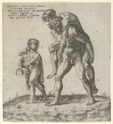 Aeneas Rescuing Anchises, a Young Boy Carrying a Lantern at Left