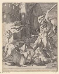 Hercules Fighting Cerberus
