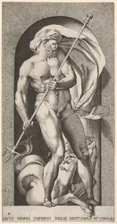 Neptune Standing in a Niche Holding a Trident