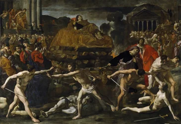 Funeral of a Roman emperor, Cremation ceremony