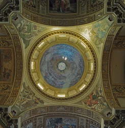 Interior View of Cupola of Maderno with Frescoes