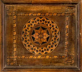 Lignaean Canonical Choir, Inlaid by Giovanni Maria Platina (1484), Lower Stall