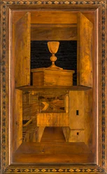 Lignaean Canonical Choir, Inlaid by Giovanni Maria Platina 1484, Superior Stall