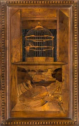 Lignaean Canonical Choir, Inlaid by Giovanni Maria Platina 1484, Superior Stall