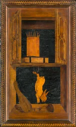 Lignaean Canonical Choir, Inlaid by Giovanni Maria Platina 1484, Superior Stall