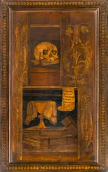 Lignaean Canonical Choir, Inlaid by Giovanni Maria Platina (1484), Superior Stall