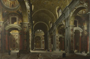 Interior of the Basilica of Saint Peter in Rome, before 1742